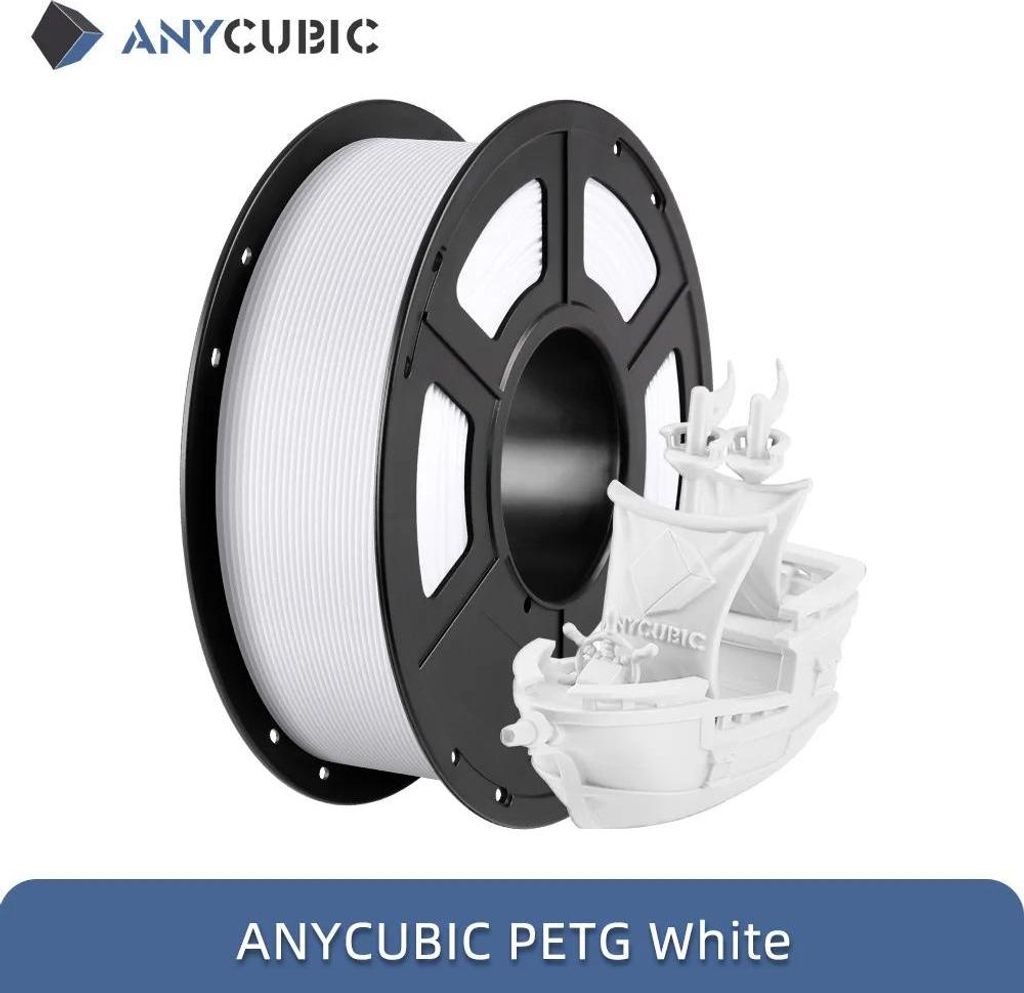 3D-Drucker Filament - PETG 1,75 mm - 10 kg, 1 kg/Spule - Für FDM 3D-Drucker - Weiß