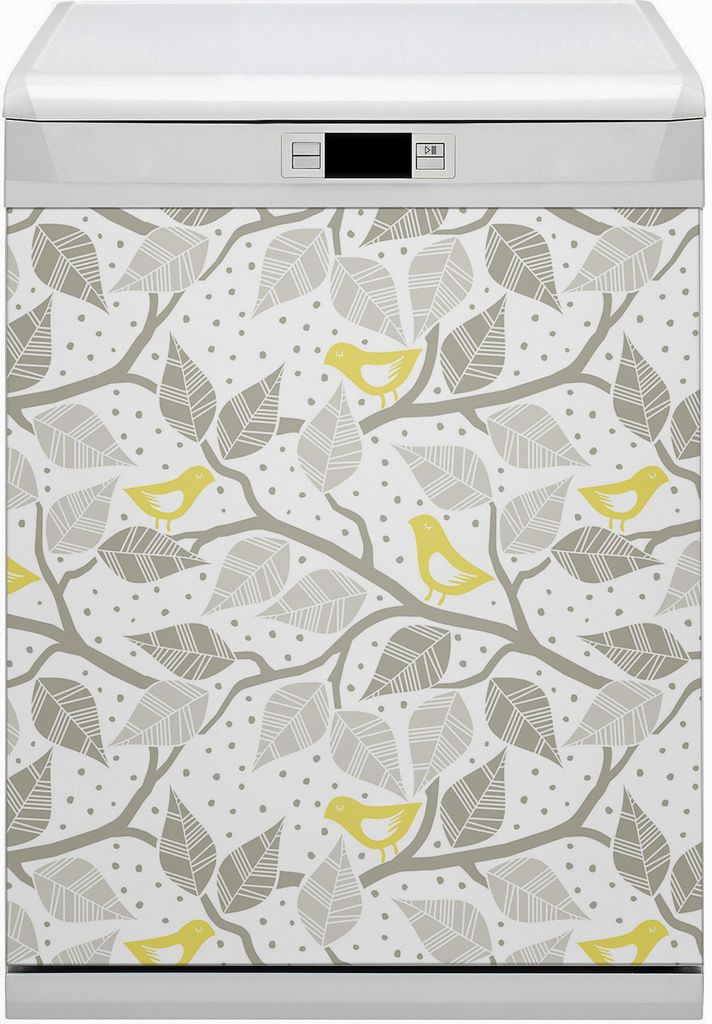 Dekorative Magnetmatte Küche Geschirrspüle 60x80 cm Magnet für Spülmaschine - Vögel