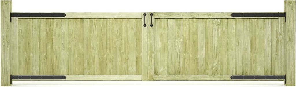 "2026 Promotion" Gartentore 2 Stk. - Hohe Qualität - Kiefernholz Imprägniert 300x75 cm - Gartentore CC26376