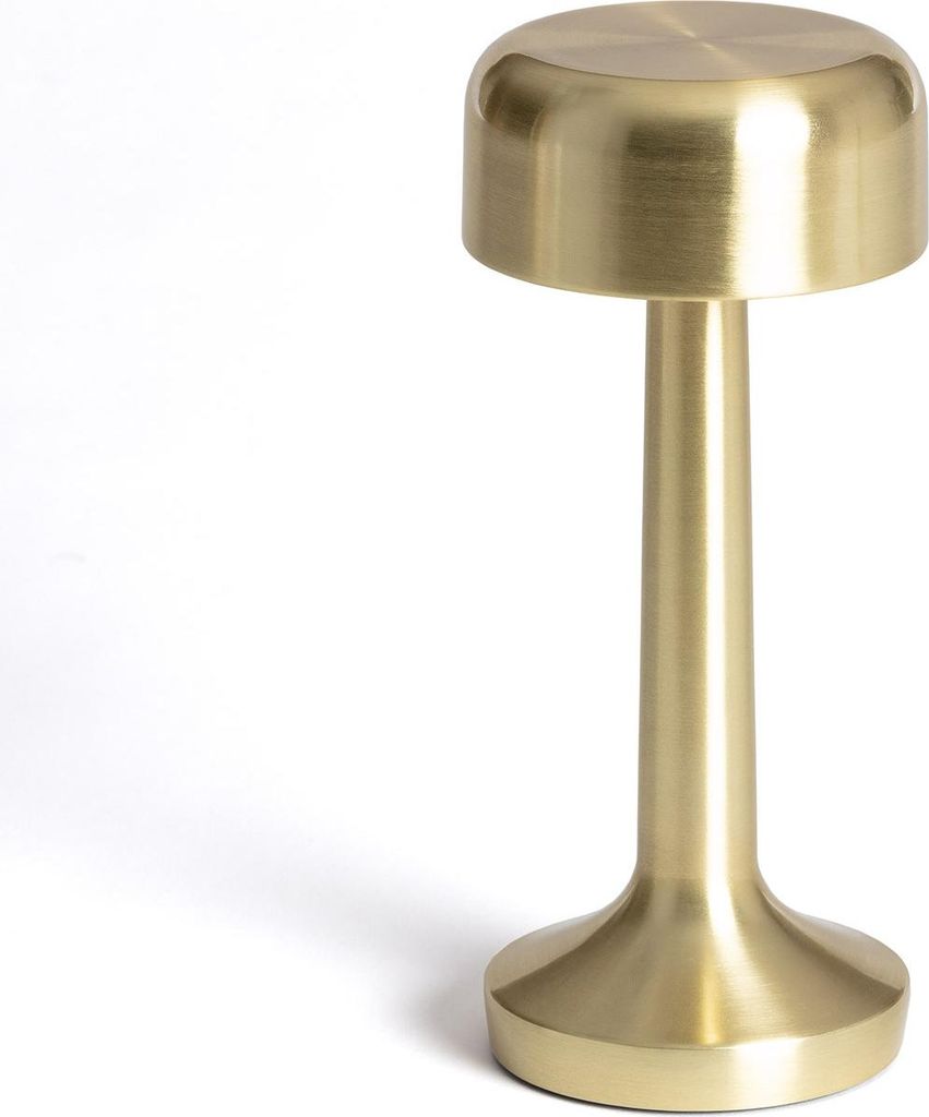 LED Tischlampe Tragbar Metall mit Wiederaufladbarem USB-Akku Ciara Gold