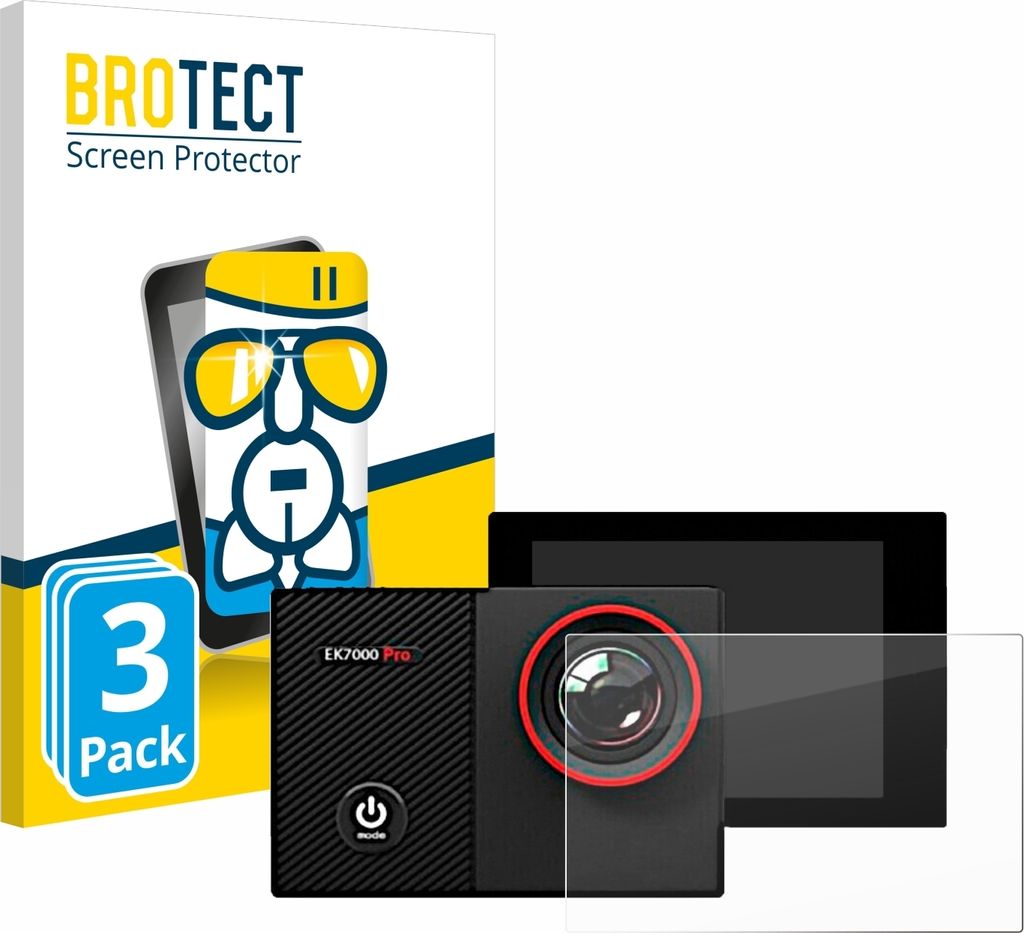 3x BROTECT Schutzglas für Akaso EK7000 Pro Schutzfolie Produktbild 