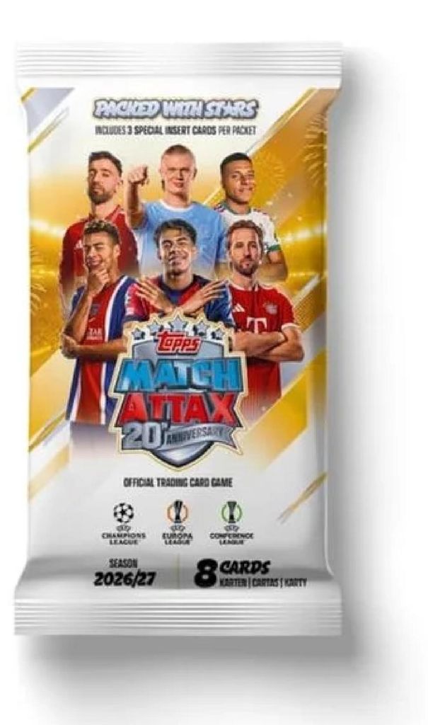 Booster Topps Match Attax Ligue des Champions 2026/27 – 8 Image du produit 