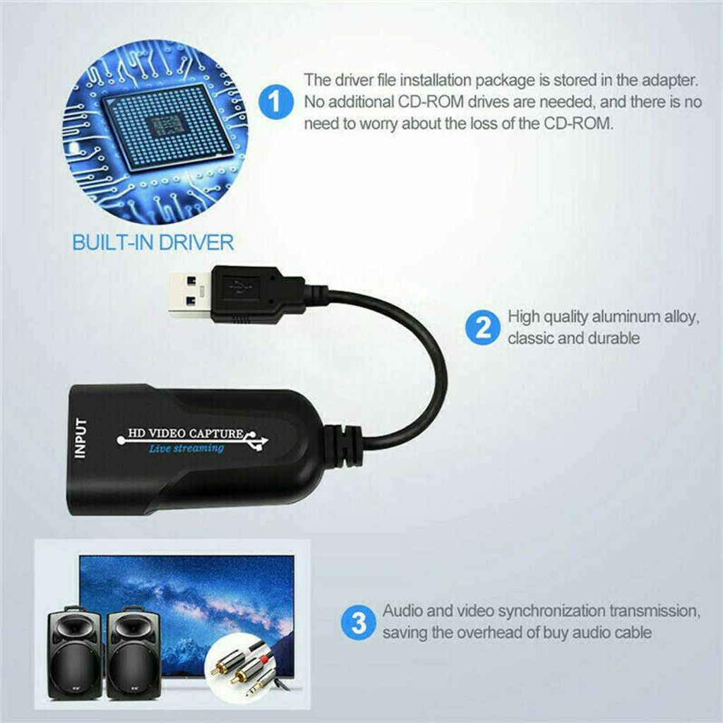 HDMI zu USB 3.0 Adapter Slim Externe Video Kabel Display Produktbild 4