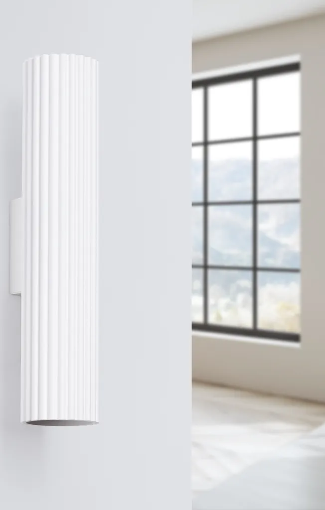 Applique murale double diffusion blanche en aluminium KARBON 30cm - 2