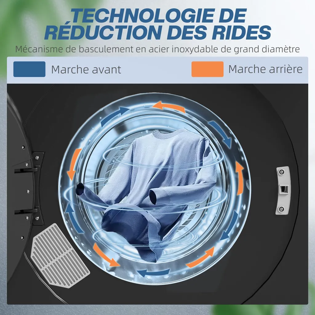 Petit sèche-linge électrique 3kg avec 6 modes de séchage rapide