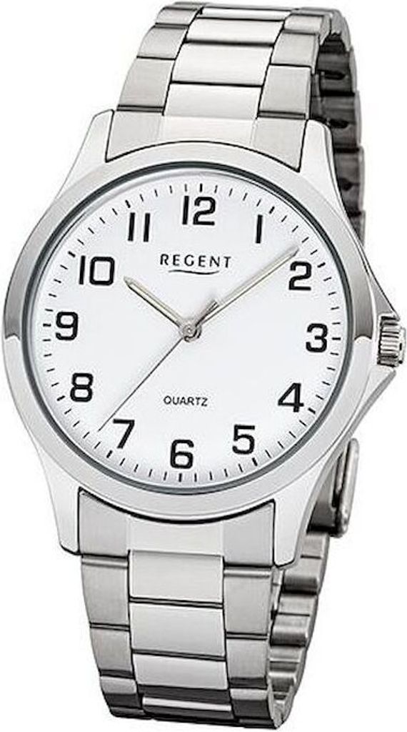 Regent Armbanduhr mit Mineralglas und Quarzwerk Analog Produktbild 