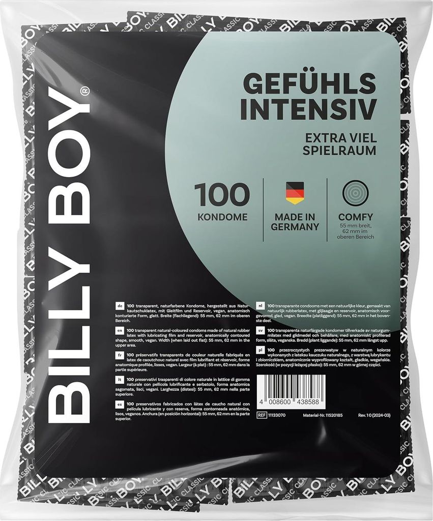 100er Billy Boy Kondome Gefühlsintensiv - XXL - Extra Groß Produktbild 