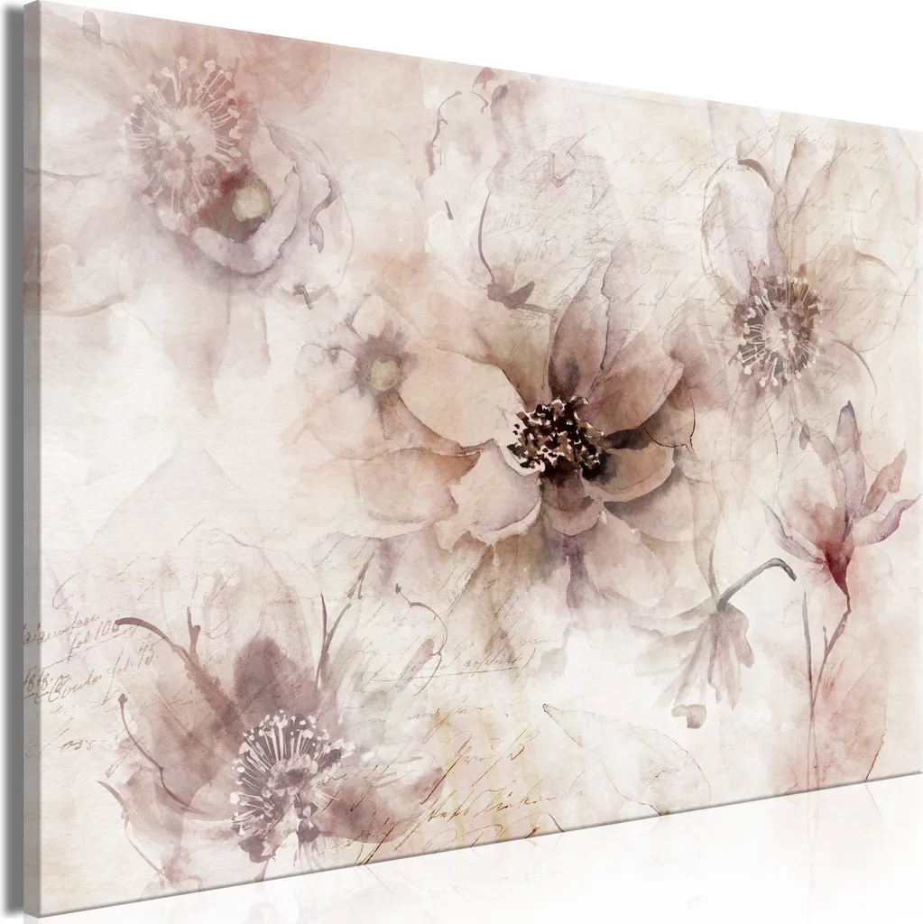 Quadro in tessuto non tessuto - Poema Flolare (1 parte) Largo 60x40 cm Fiori b-C-0708-b-a