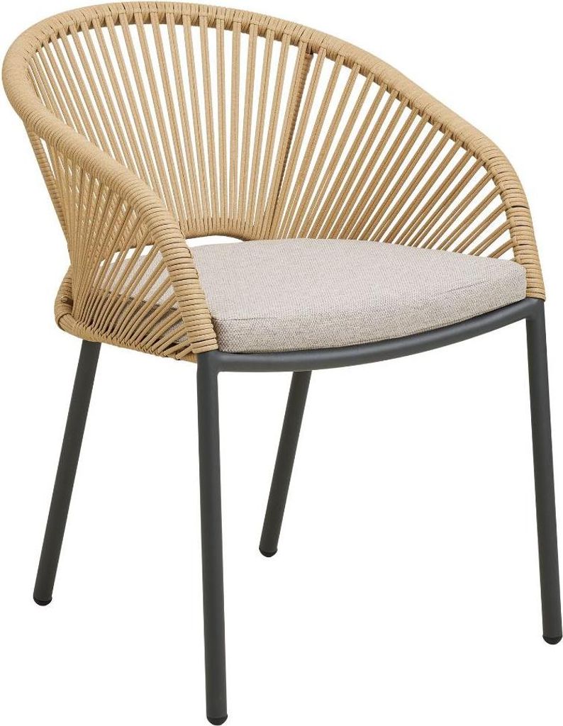 Noomi Gartenstuhl Inkl. Kissen beige, sand.