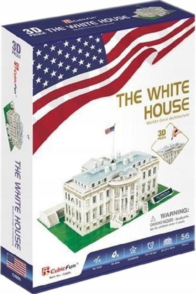 Puzzle 3D Biały Dom 65El. 0602 Zdjęcie produktu 