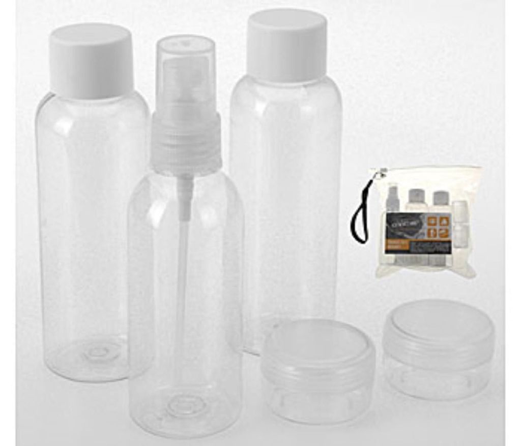 Fľaše cestovné nádobky na kozmetiku do lietadla s 5-dielnou Obrázok produktu 