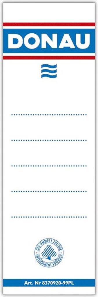 Donau Auswechselbare Ordneretiketten 7cm /20Stk./ '8370920-09Pl