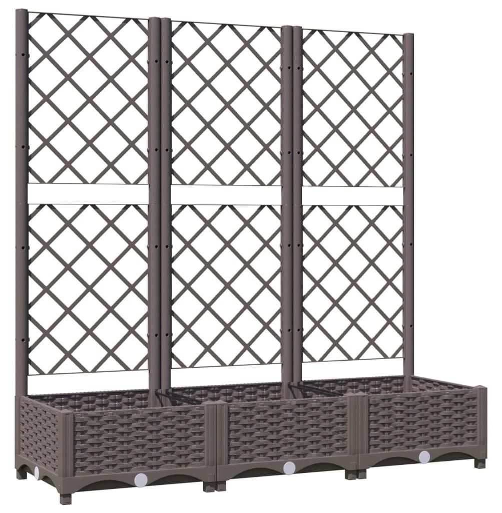 vidaXL Tuinplantpot met trellis, bruin, 120 x 40 x 121,5 Productafbeelding 