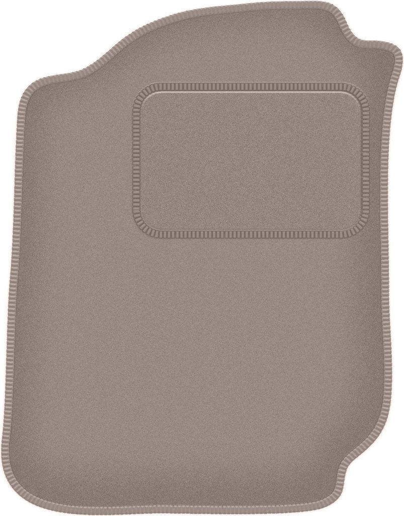 Fahrerfußmatte Velours beige passend für Toyota Land Cruiser J90 / J95 (1996-2001, Feld) – mit Befestigungen – passgenau