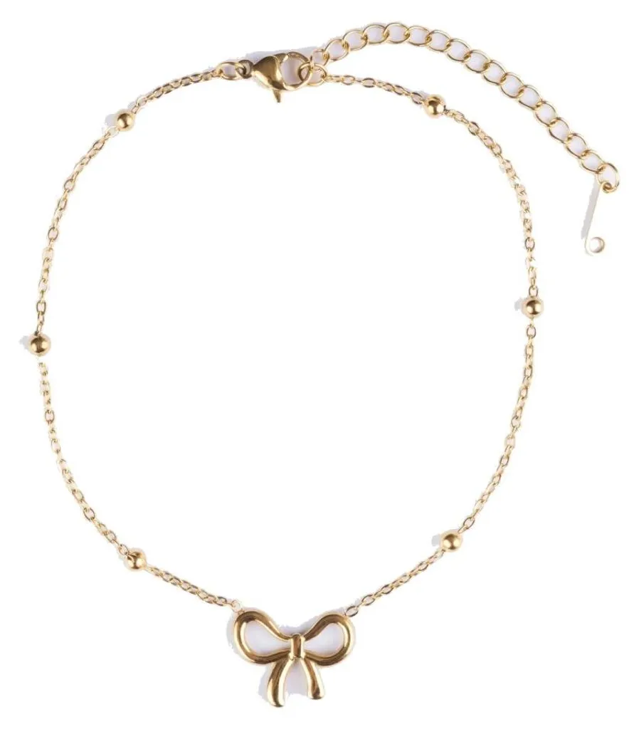 Chaîne dorée avec nœud : le collier qui ne ternit pas - Look Sylvane Chic