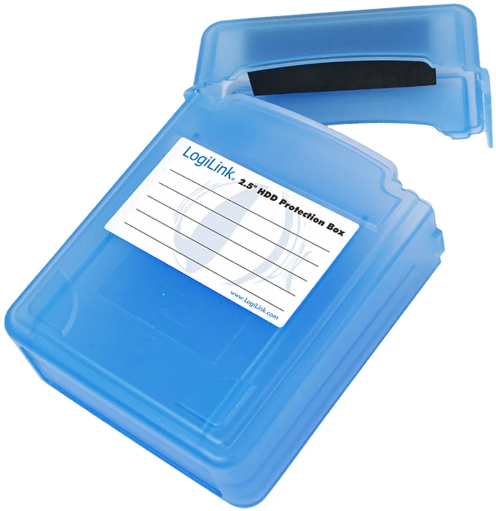 LogiLink Box Protezione HDD 2.5 pollici Blu per 2 Dischi Rigidi