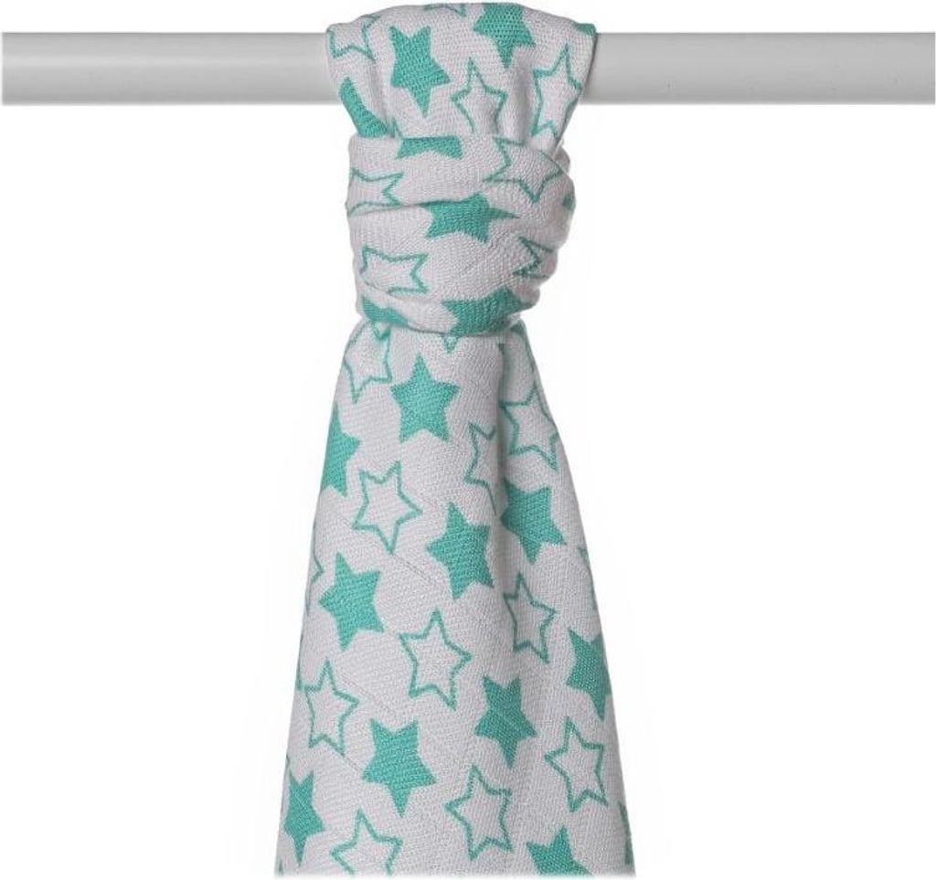 BMB Bambus Handtuch 90x100 Kleine Sterne Türkis