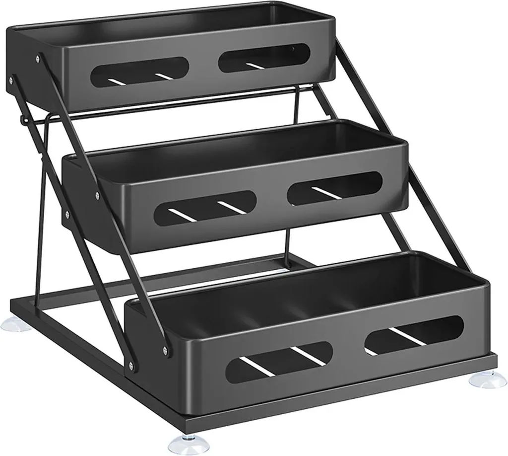 Rangement épices en métal avec hauteur réglable - Structure durable