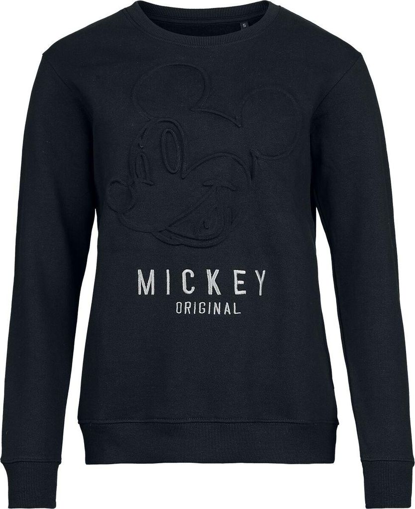 Mickey Mouse Sweatshirt Damen Mickey Original Embossed schwarz S