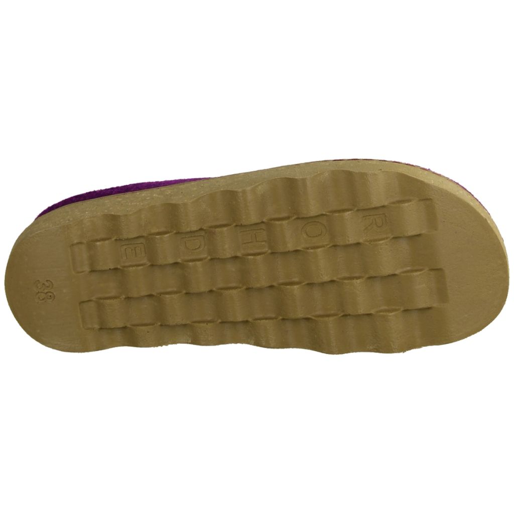Rohde Foggia-D 6120 Damen Filz-Pantoffel Hausschuh Mit Plateausohle – Super Bequem & Warm In Lila, Blau, Pink Oder Grün