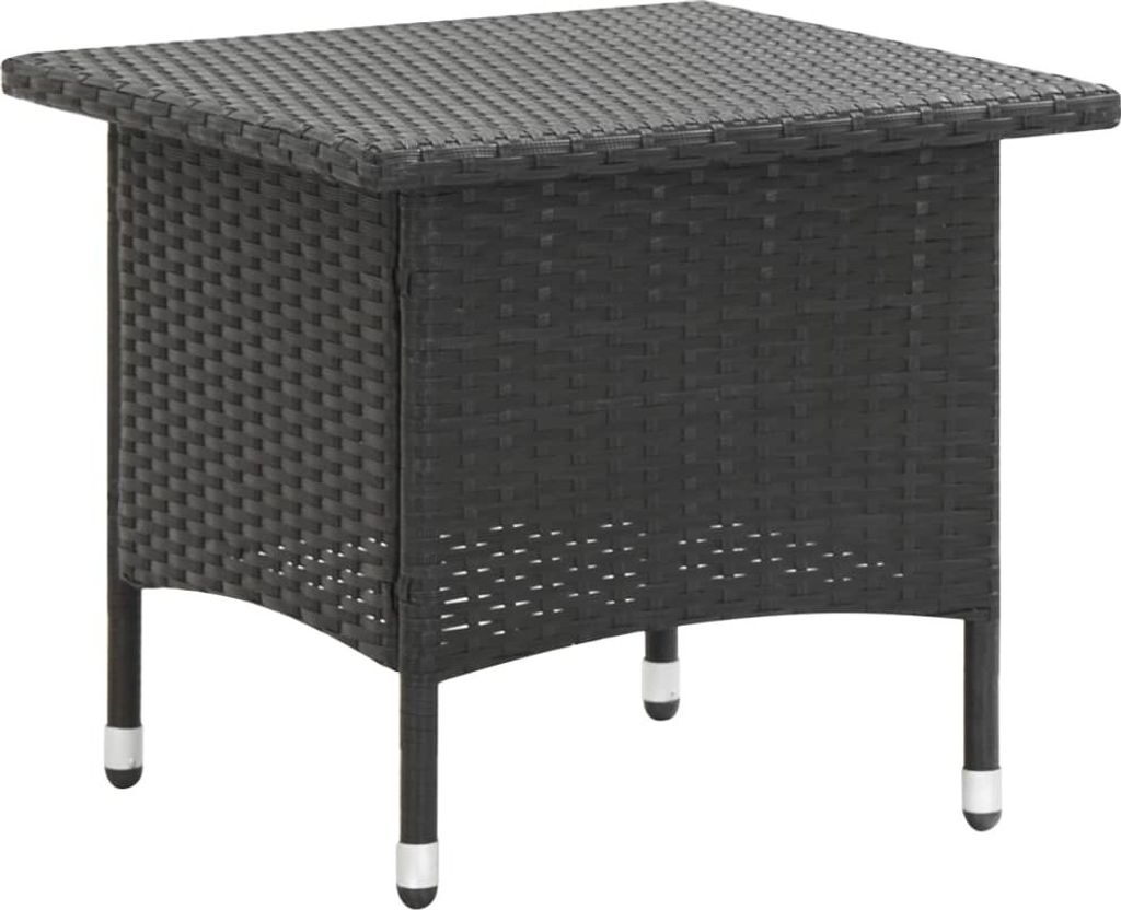 Beistelltisch Schwarz 50x50x47 cm Poly Rattan
