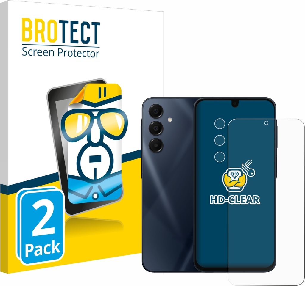 2x Für Samsung Galaxy A16 4G (Display+Kamera) Schutzfolie BROTECT Displayschutz Display Schutz Folie Klar Transparent