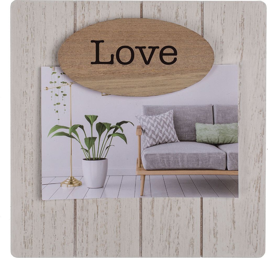 Holz-Bilderrahmen, Love, ca. 20 x 20 cm,