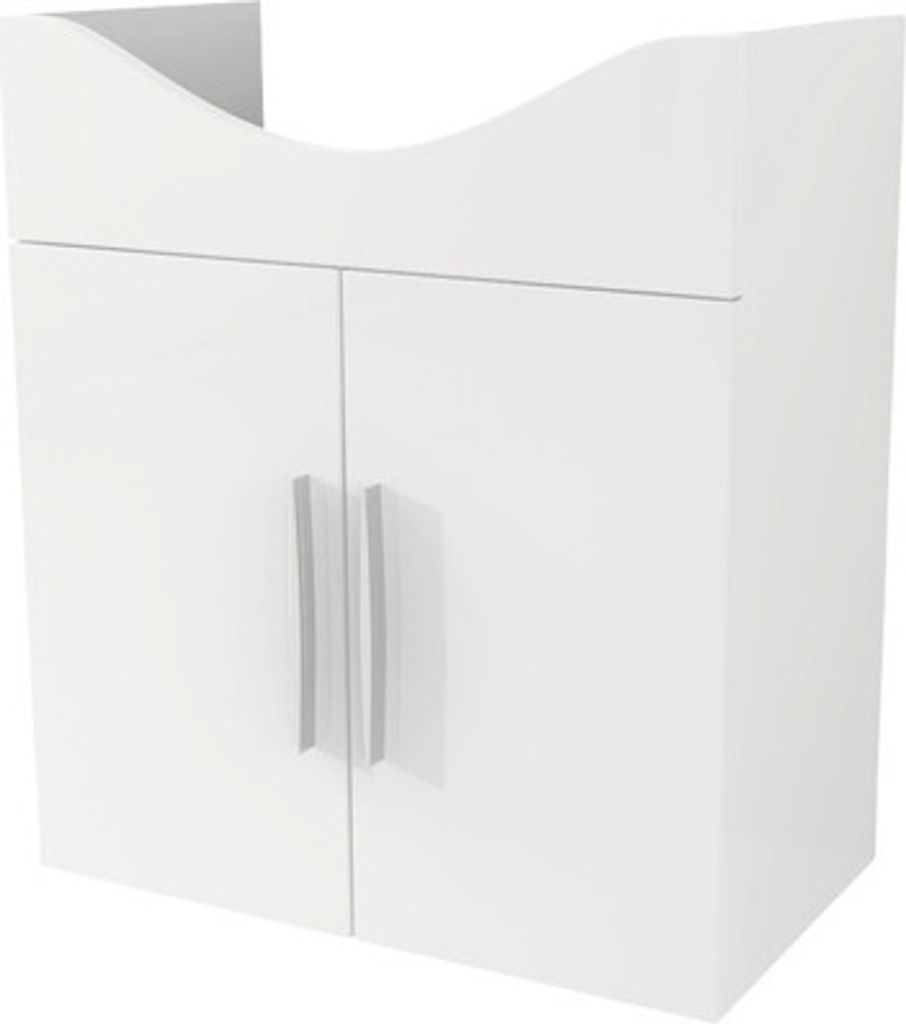 Waschtischunterschrank Baden Haus Aida BxHxT 60 x 70 cm x 33,5 cm Frontfarbe weiß hochglanz glanz