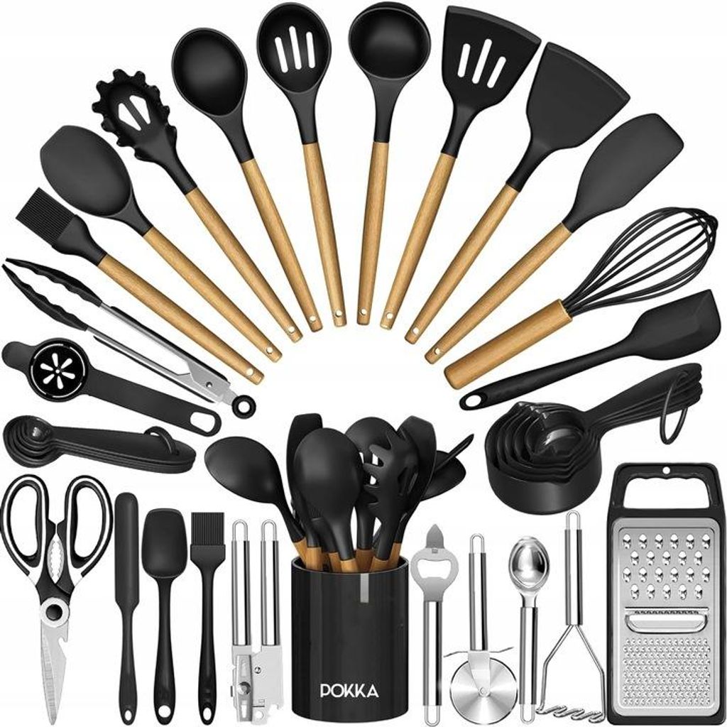 Set d'accessoires en silicone pour la cuisine 34 pièces Image du produit 