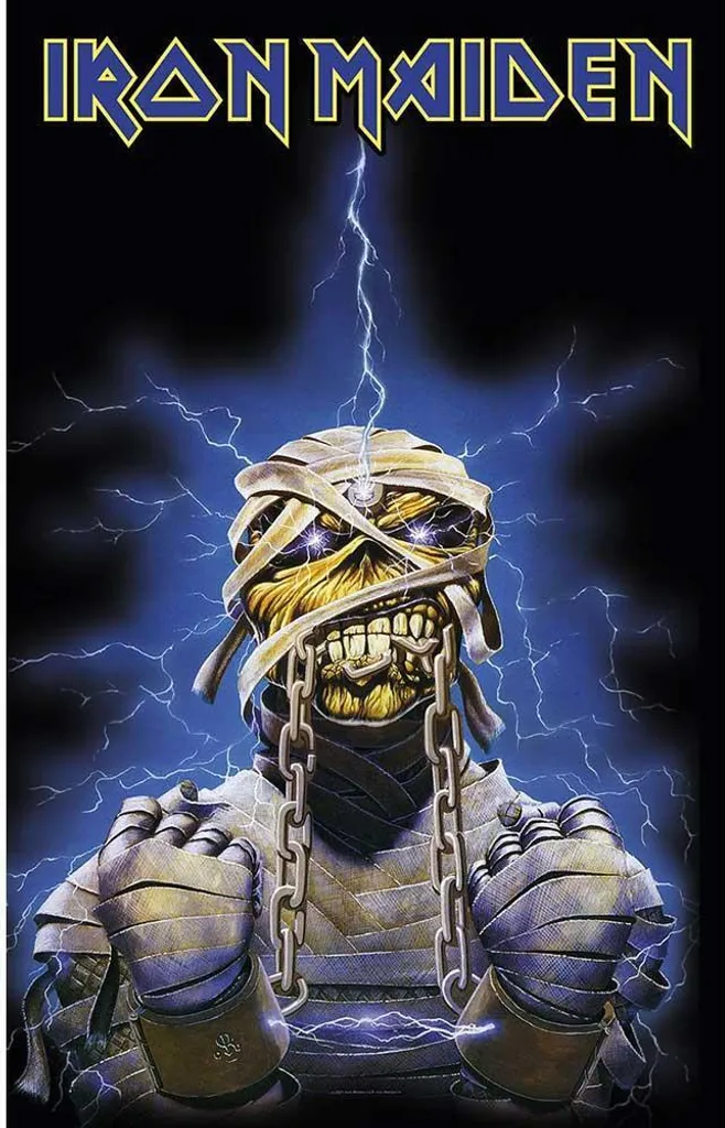 Drapeau mural Iron Maiden Powerslave 106x70 cm - Poster tissu géant