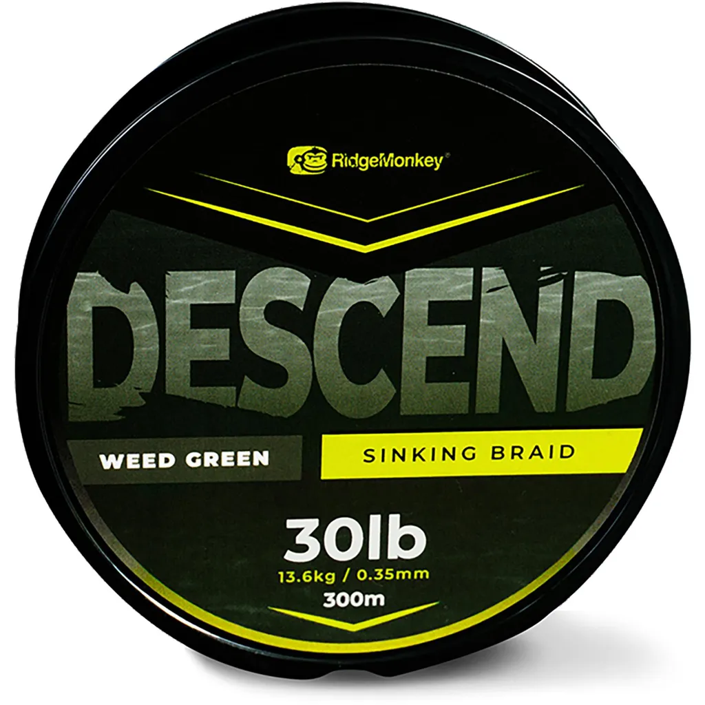 Tresse RidgeMonkey Descend 30lb Coulante 300m Fil Carpe Ultra Robuste