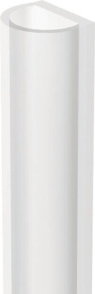 Klebedichtung für Glastüren, 300 cm, transparent weiß Produktbild 