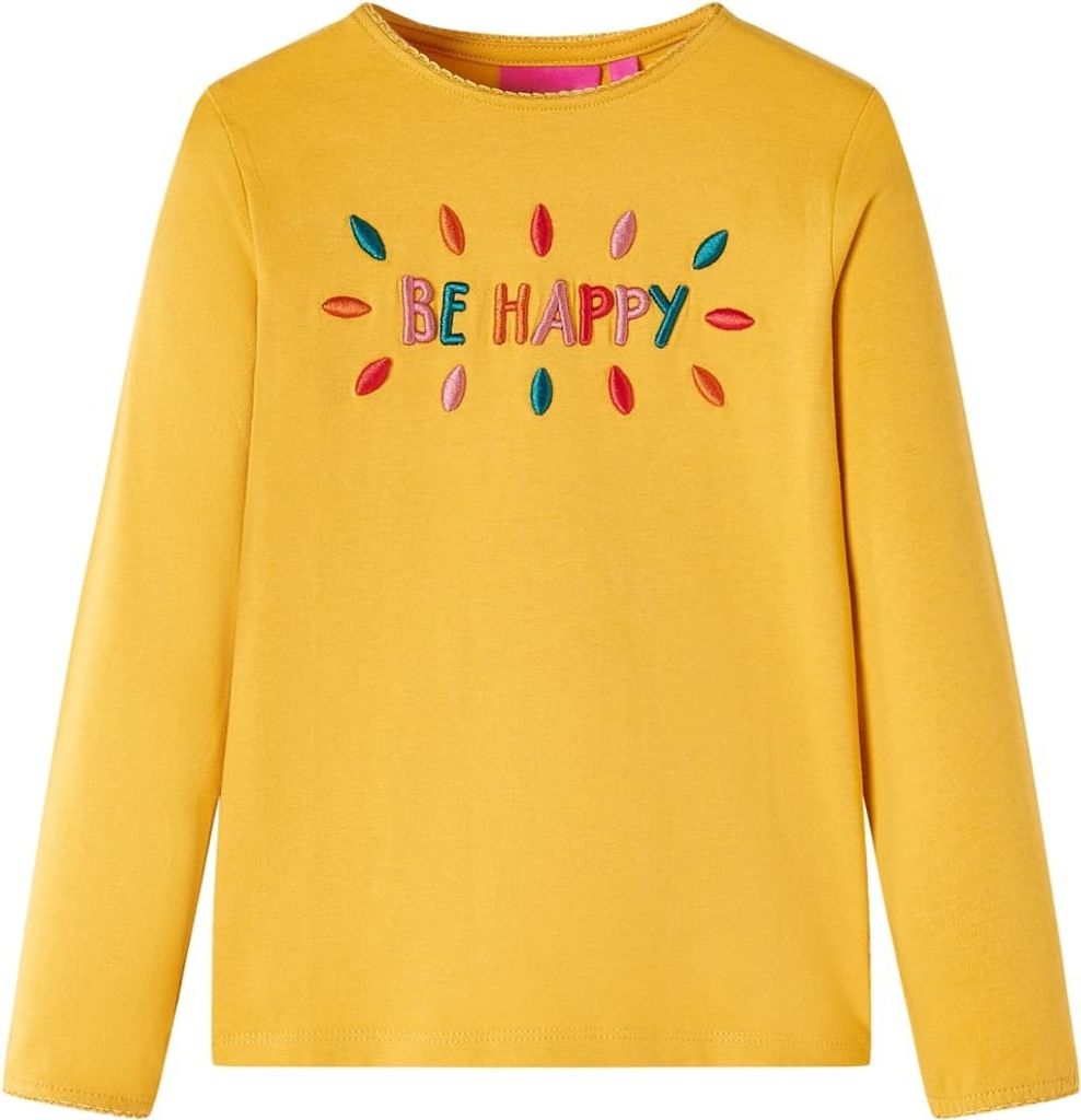 Kinder-Langarmshirt Dunkles Ocker 104