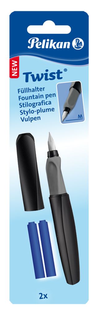 Pelikan Twist Füllhalter Black schwarz/grau Produktbild 