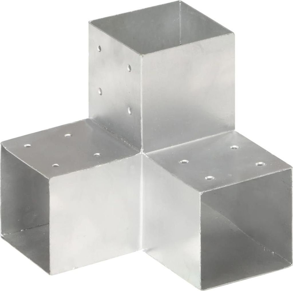 vidaXL Pfostenverbinder 4 Stk. Y-Form Verzinktes Metall 101 x 101 mm