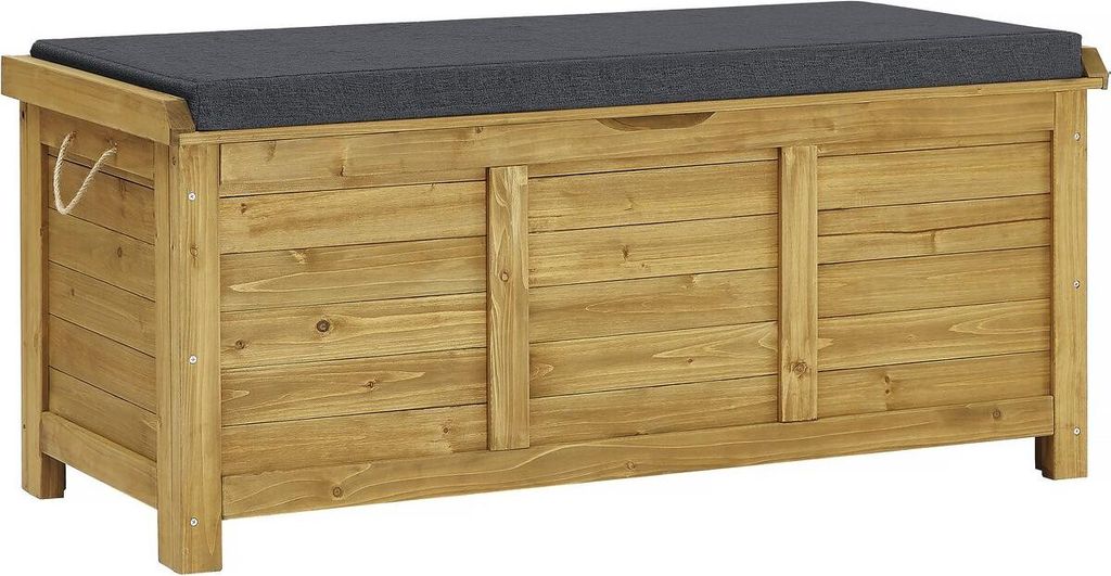Coffre de jardin "Gana" en bois - 125 x 60 x 55 cm - Marron Image du produit 