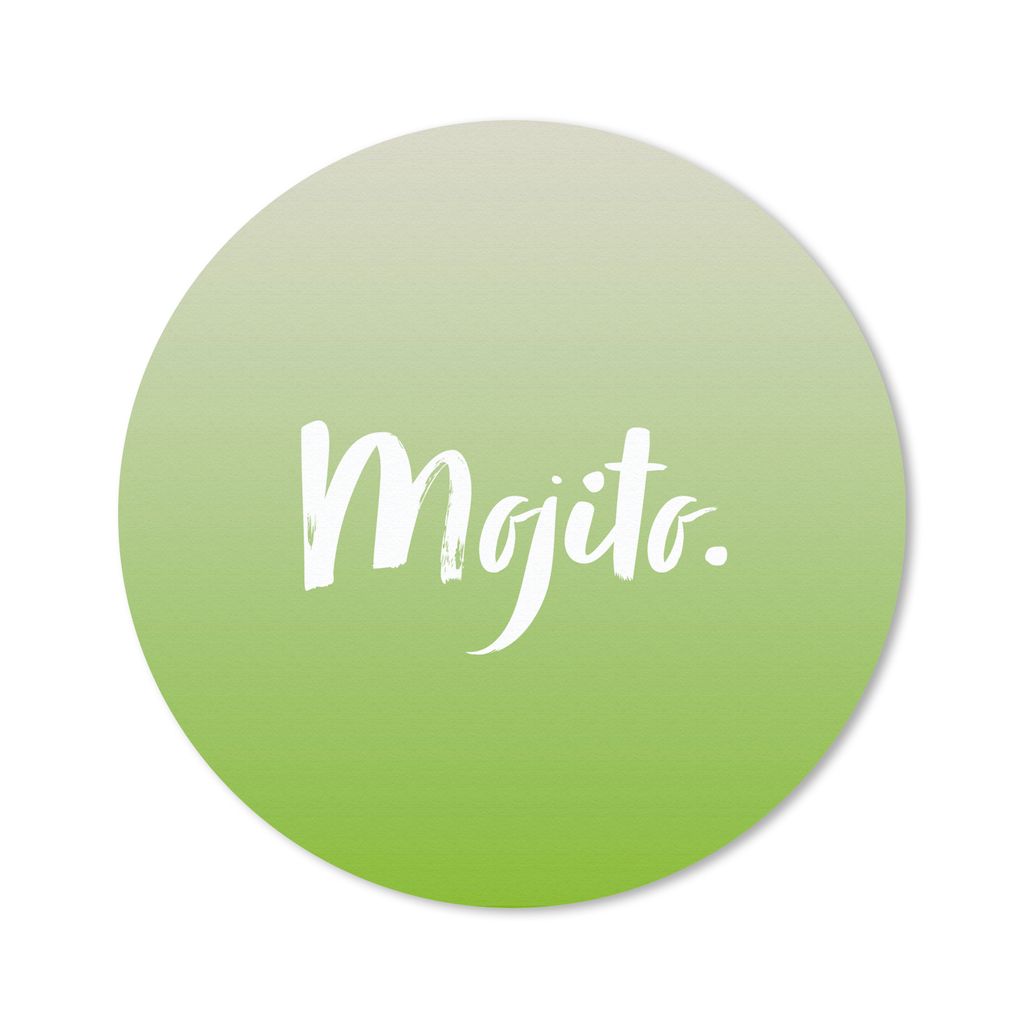 MuchoWow Mauspad Mousepad Text - Mojito - Zitate - Alkohol - Cocktail 20x20 cm - Mousepads - Maus Mat - Pad - Mausunterlage - Schreibtischmatte