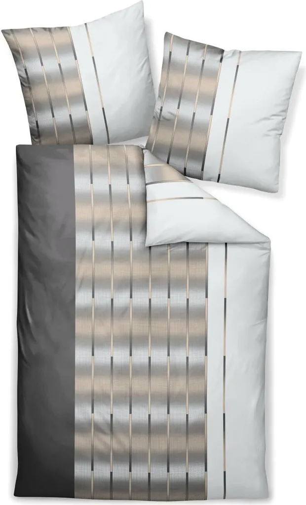 Linge de Lit Janine Milano 45026 en Mako-Satin Doux 135x200 Couleur Café