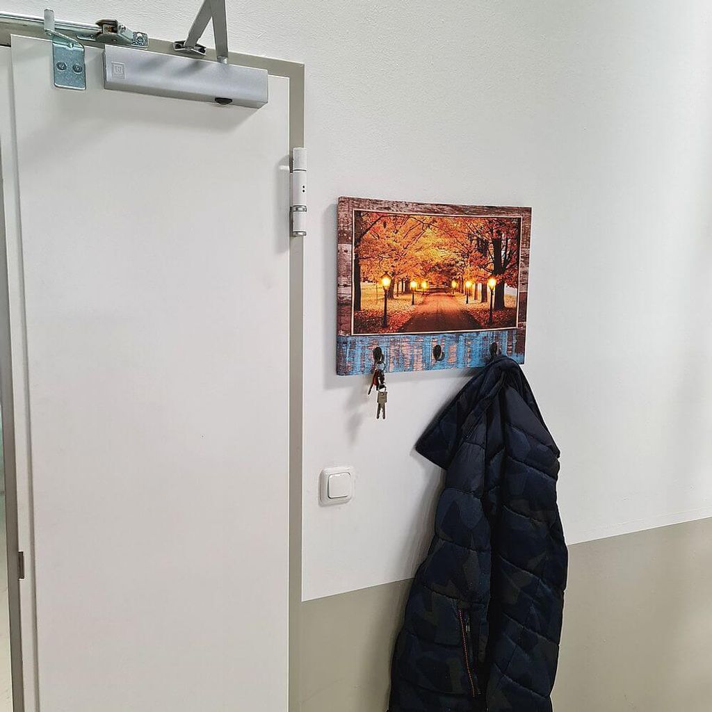 LED Schlüsselboard Holz Schlüsselleiste Flur Leinwand Produktbild 4
