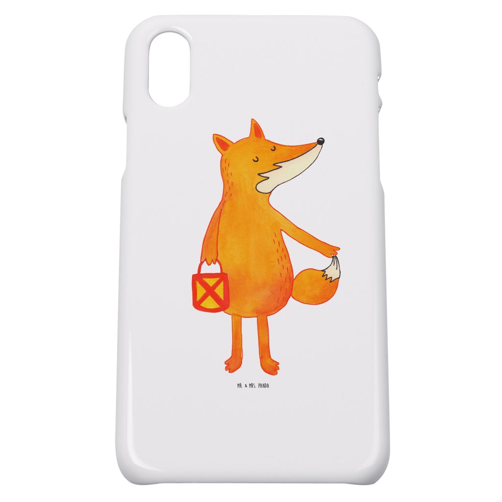 Mr. & Mrs. Panda Iphone 10 Handyhülle Fuchs Laterne - Weiß - Geschenk, Handy, Laternenumzug, Selbstbewusst, Cover, Füchse, Sankt Martin, Hülle, X
