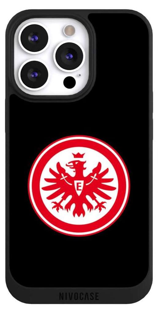 NIVOCASE Handyhülle für Apple iPhone 13 Pro Hülle NIVOpure Case Schwarz Adler Eintracht Frankfurt SGE
