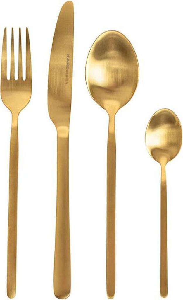 KARE Besteck-Set GLORIA MATT GOLD 16-teilig