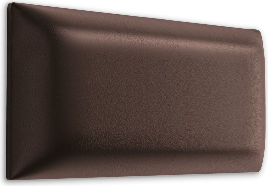 Polsterpaneel Wandpaneel Ökoleder WANDKISSEN Bettkopfteil Wandpolster Braun 60 cm x 20 cm