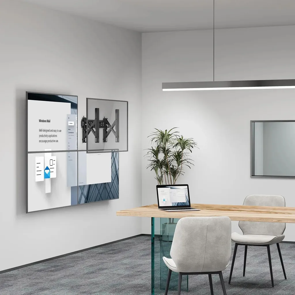 Support mural 3 TV 55'' avec micro-ajustement pour un alignement parfait - 2