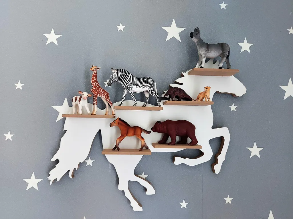 Module d'exposition robuste pour chevaux miniatures et poneys en bois