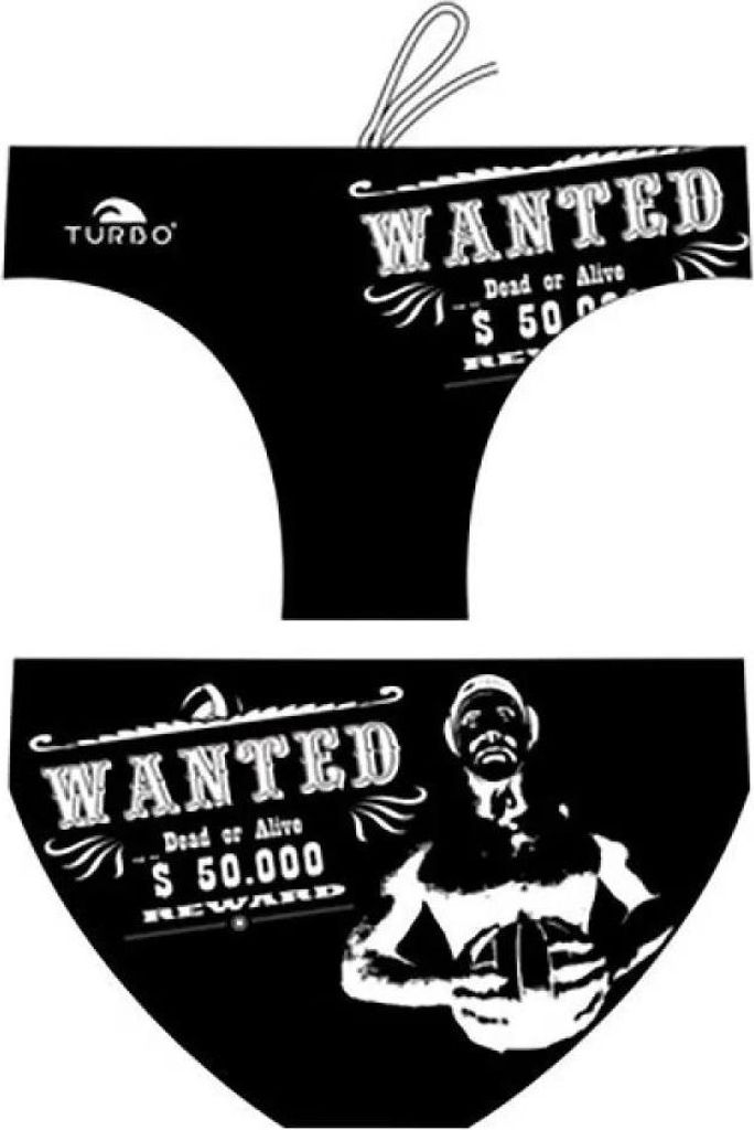 Turbo Wanted Badeslip Schwarz L Herren Schwarz L