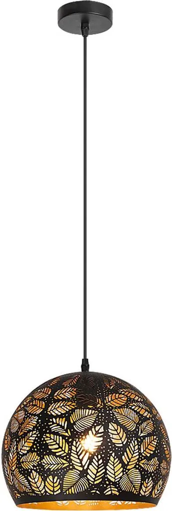 Suspension 1 spot Rabalux 2276 Manorca E27 noir ø280mm style tropical