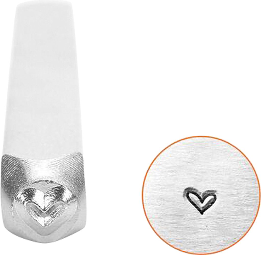 Impressart Prägestempel, Herz, L: 65 mm, Größe 3 mm, 1 Stück