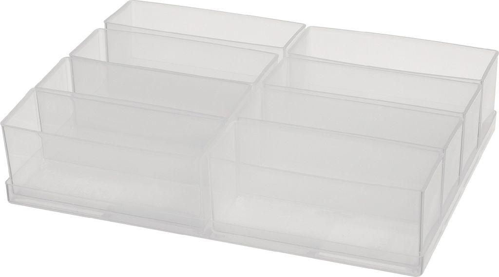 raaco Einteilungsset 8tlg. transparent Breite 39 x Tiefe 109 x Höhe 47mm für Art. -Nr.871325-871332 - 136419