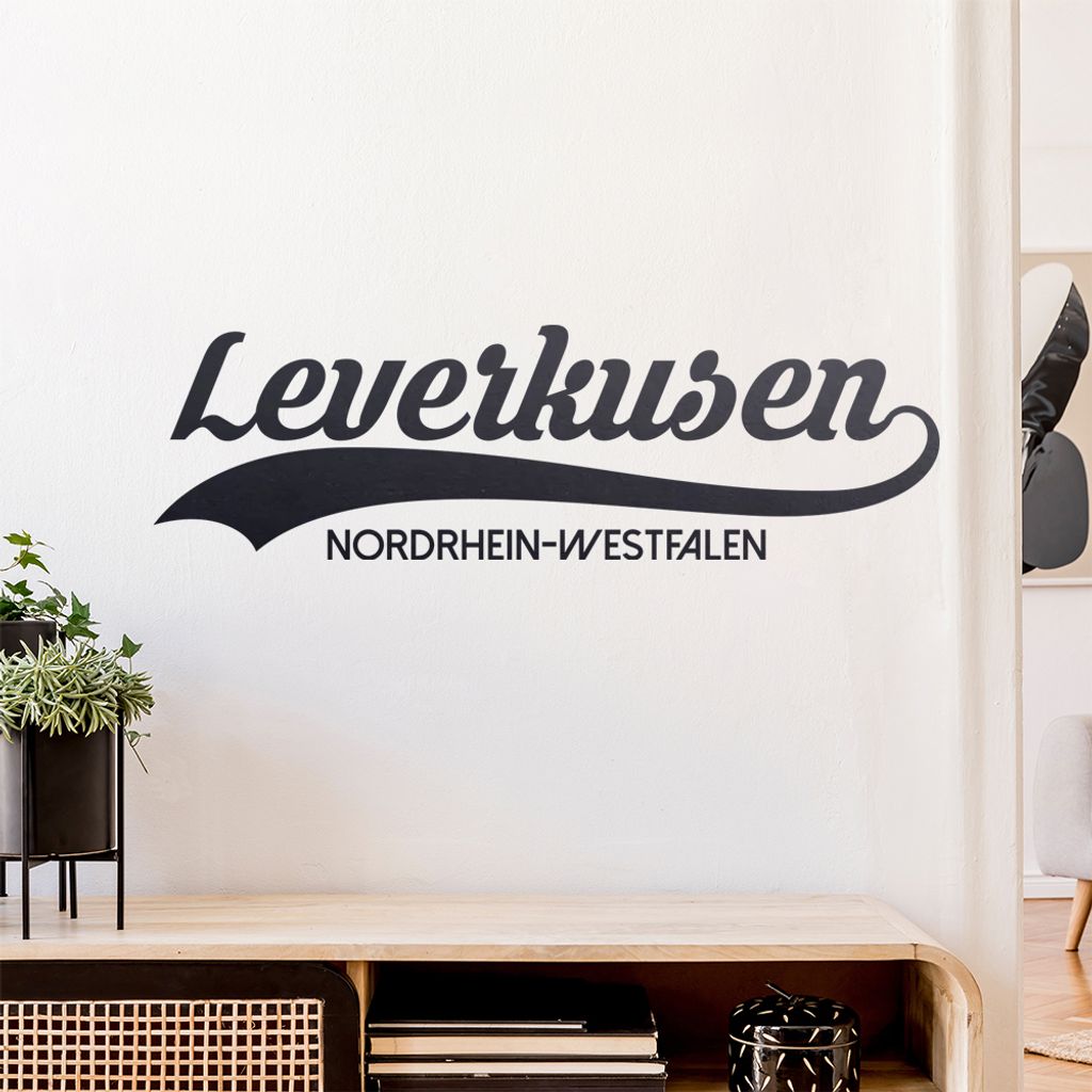 Leverkusen Nordrhein-Westfalen Wandtattoo Wandaufkleber Wall Sticker - Dekoration, Küche, Wohnzimmer, Schlafzimmer, Badezimmer